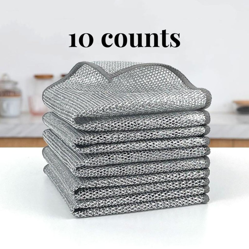 Reusable Diamond Weave Scrubber Cloths